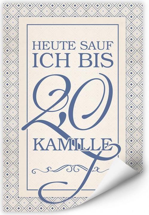 Actual product image Trenddeko Today I booze to 2.0 chamomile (30 x 45 cm)
