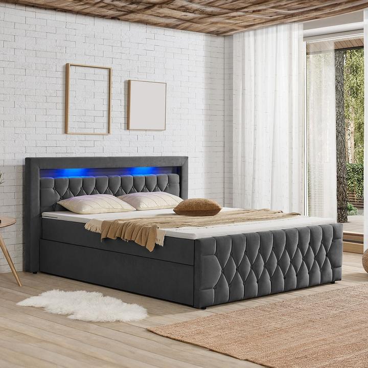 Produktbild Juskys Boxspringbett Leona (140 x 200 cm)