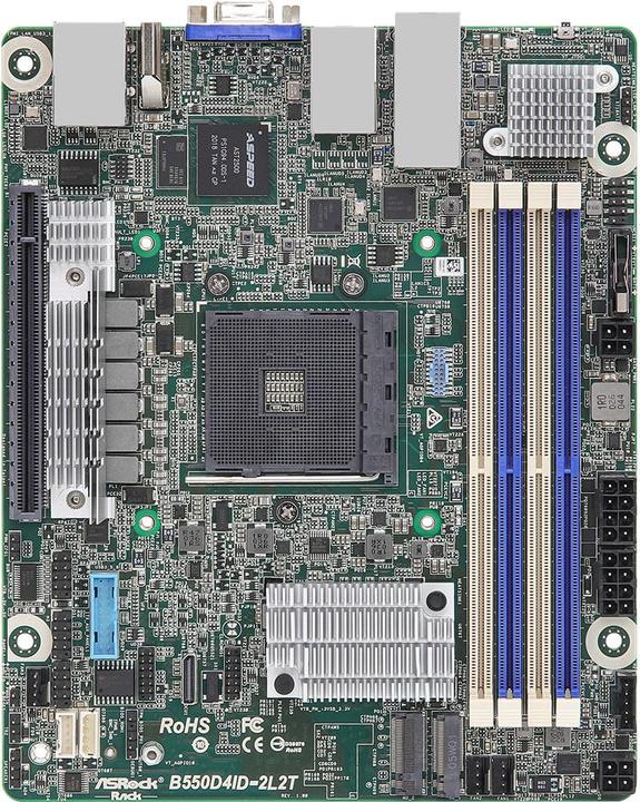 Actual product image AsRock B550D4ID-2L2T (AM4, AMD B550, Mini-ITX)