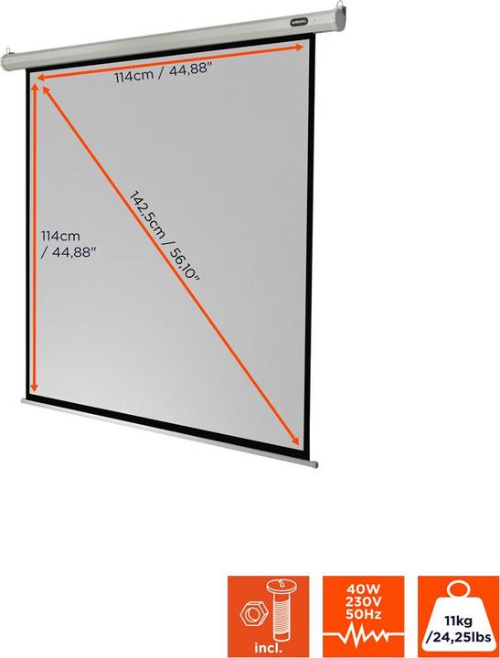 Image du produit Celexon Écran électrique économique - montage au plafond possible, convient pour un montage mural. (120", 1:1)