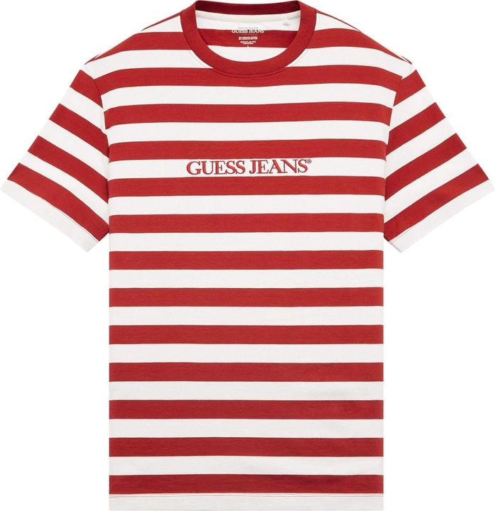 Guess getreifte t-hirt mit logo gue (S)