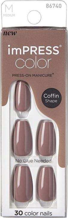 Produktbild KISS Self-adhesive nails imPRESS Color MC Dusk Till Dawn 30 pcs (L) (Kunstnägel)