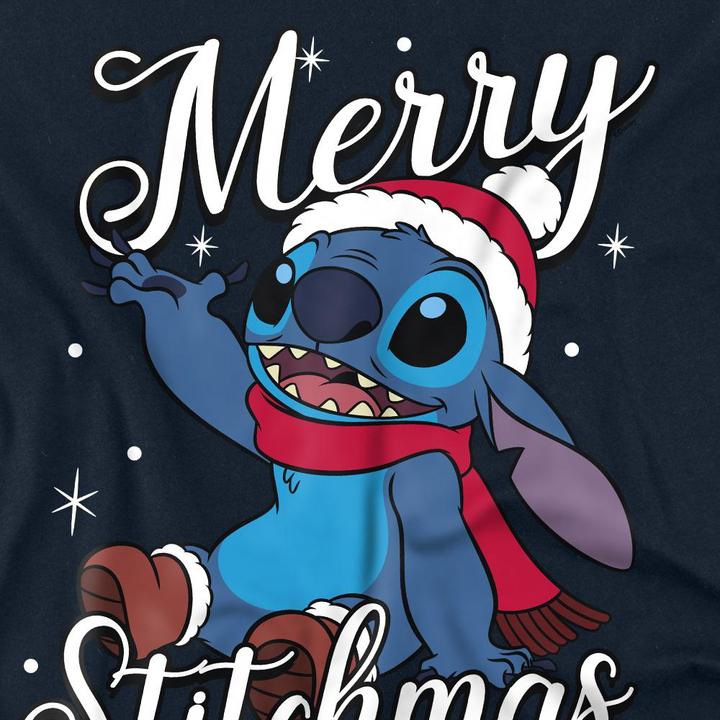 Actual product image Lilo & Stitch Unisex Adult Merry Stitchmas T-Shirt (S)