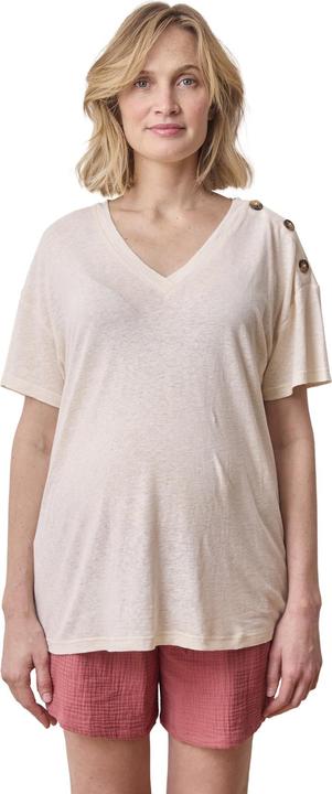 Actual product image Vertbaudet Maternity shirt with V-neck, linen/viscose (42)