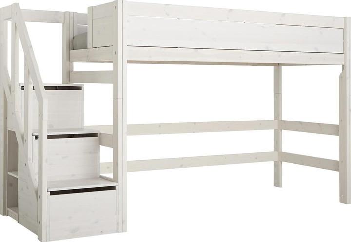 Lifetime Kidsrooms Mittelhohes Bett mit Treppe 90x200cm (90 x 200 cm)