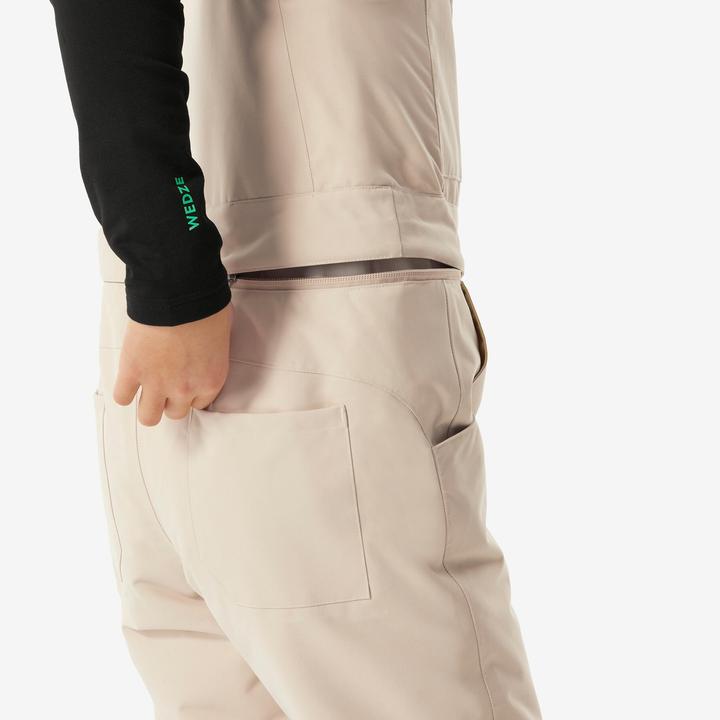 Actual product image Wedze Snowboard trousers dungarees kids piste - 500 white (116)
