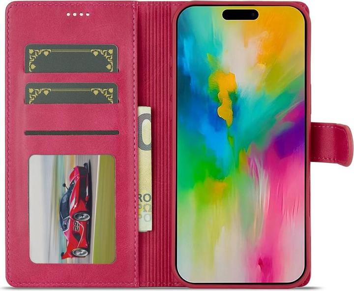 Actual product image LC.Imeeke iPhone 16 Pro - leather case cover (Apple iPhone 16 Pro)
