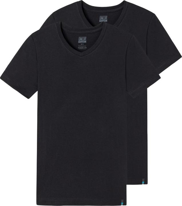 Produktbild Schiesser 2er Pack Long Life Cotton T-Shirt mit V-Ausschnitt (L)