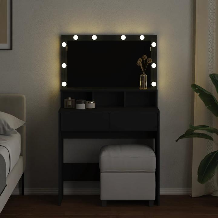 Actual product image VidaXL Dressing table with LED lighting (80 x 41 x 134.5 cm)