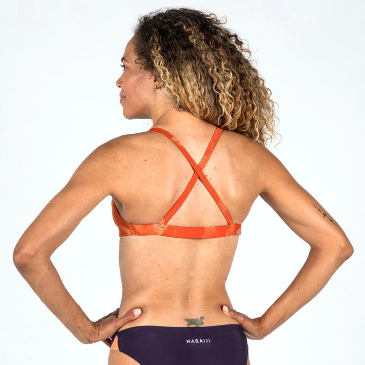 Immagine prodotto Nabaiji Top bikini sportivo da donna ultra resistente al cloro - Jana Ice arancione (44)