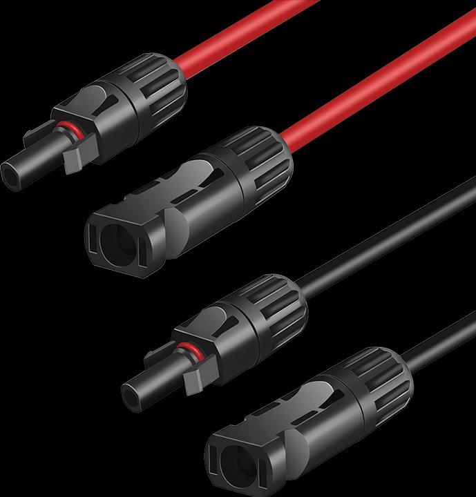 Actual product image LogiLink Solar extension cable set, MC4/M to MC4/F, 6 mm², CU, 3 m (Solar cable)