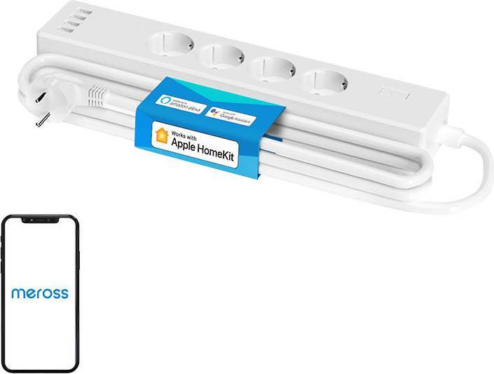 Actual product image Meross Smart Wi-Fi Surge Protector (8 x, Nema-5, USB, 1.80 m)