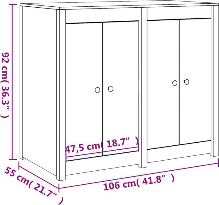 Actual product image VidaXL Outdoor-Küchenschrank Massivholz Kiefer,Material