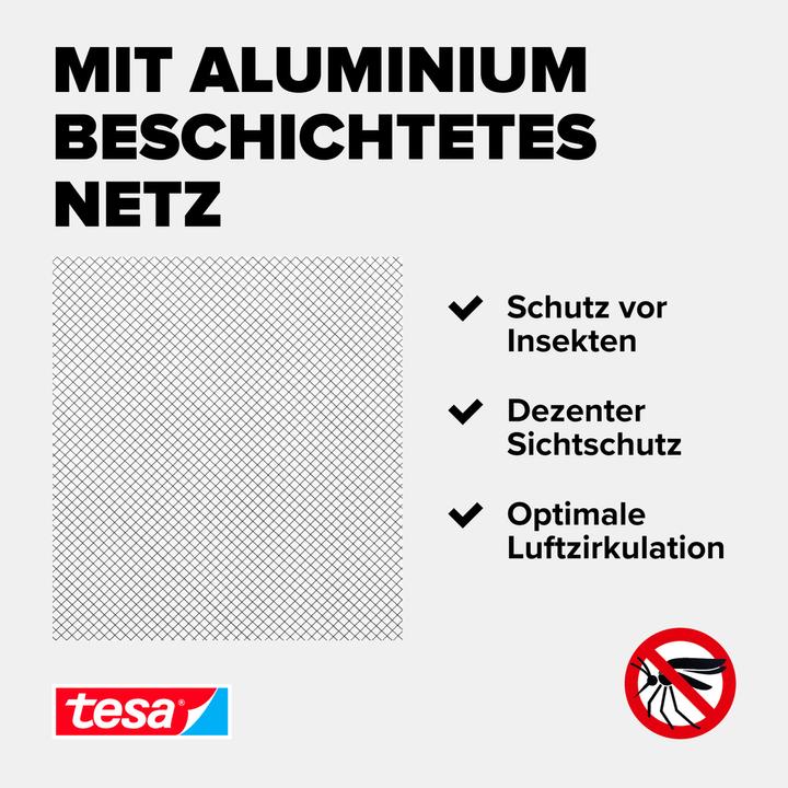 Nährwerte und Zutaten tesa Insektenschutz COMFORT für Dachfenster, mit Klettband, selbstklebend, ohne Bohren (120 x 140 cm)