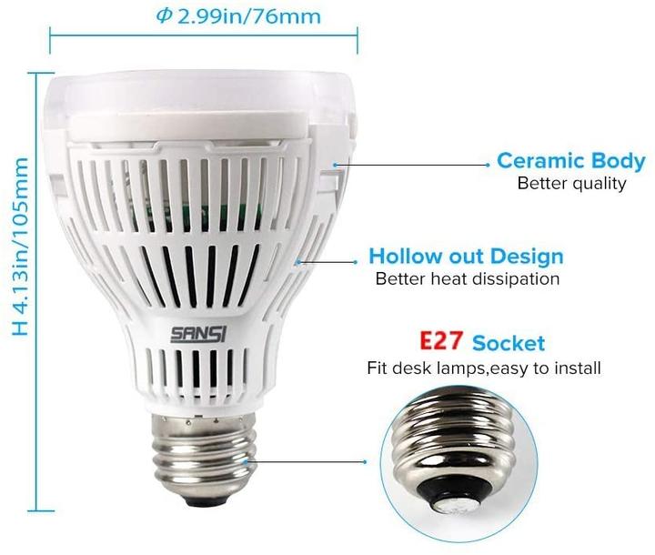Actual product image Sansi LED Light Bulb - Full Spectrum à 15 Watt (LED, 220 V)