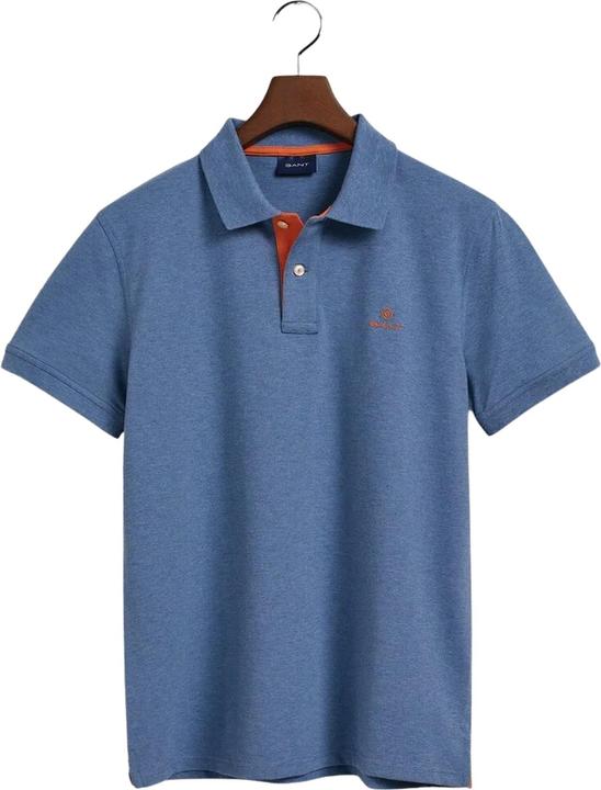 GANT Poloshirt Pique Polo Kurzarmshirt mit Kontrastkragen (L)