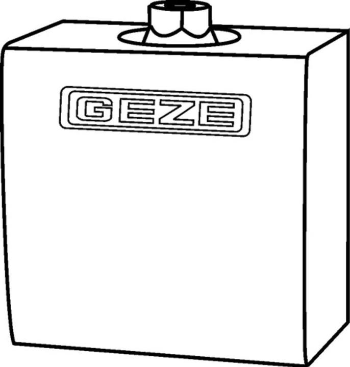 Actual product image Geze Drehlager für T-Stop-Gleitschiene, weiss (Indoor)