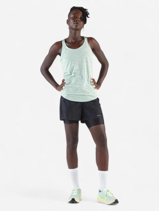 Produktbild Kiprun Run 500 women's running tank top with built-in bra - green (XL)