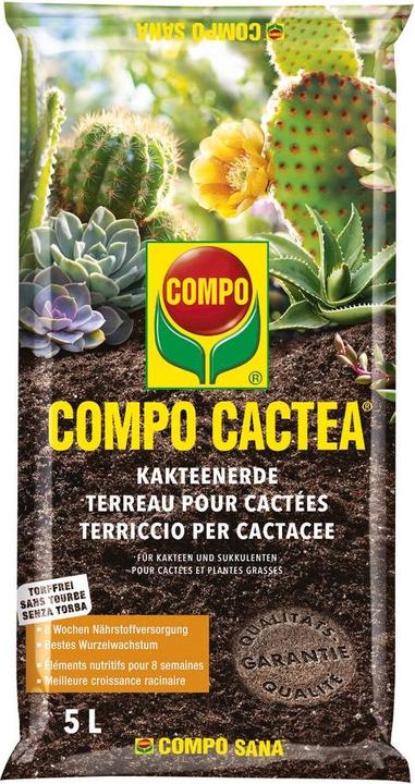 Compo CACTEA Kakteenerde - torffrei (5 l, Erde ohne Torf)