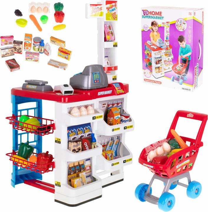 Ikonka Supermarktkasse + Wagen Modell 2