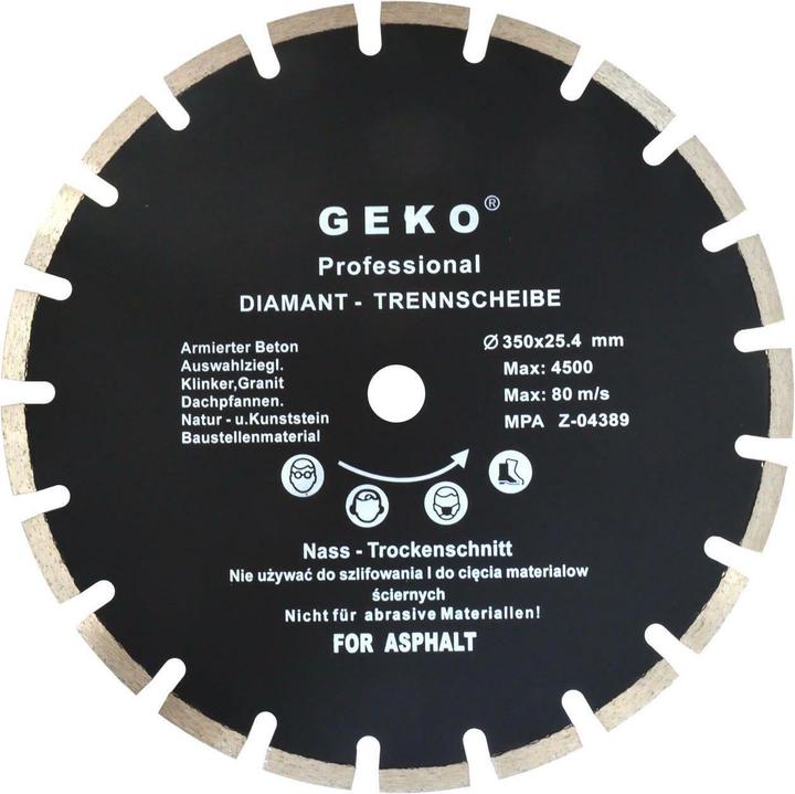Image du produit GEKO Disque à tronçonner diamanté à segments, 350x10x25,4mm