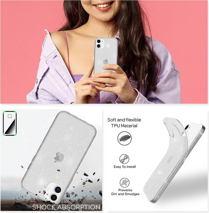 Actual product image Nalia Glitter mobile phone case (Apple iPhone 12 Pro, Apple iPhone 12)