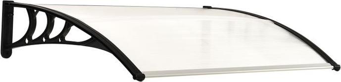 Swisshandel24 Auvent porte d'entrée 75 x 100 cm Polycarbonate Transparent