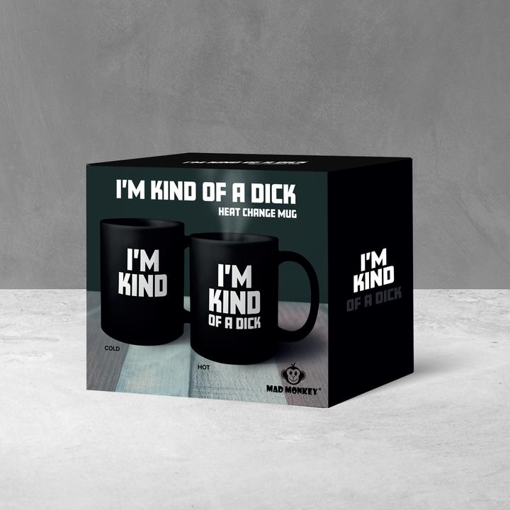 Image du produit Mad Monkey Tasse Kind of a Dick avec changement de couleur par la chaleur (300 ml, 1 x)