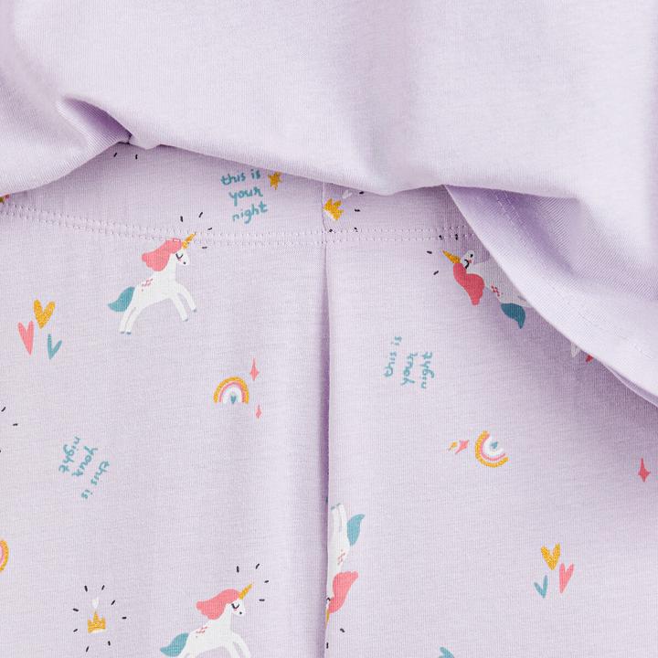 Produktbild La Redoute Collections Jersey-Schlafanzug mit Einhorn-Print (140)