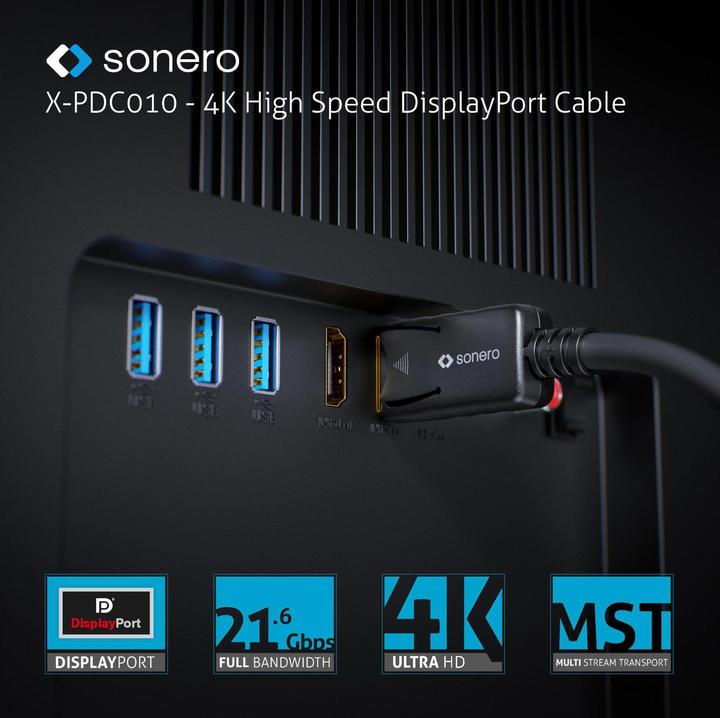 Produktbild Sonero DP – DP (1 m, DisplayPort)