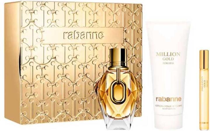Immagine prodotto Paco Rabanne Million Gold For Her Eau De Parfum Spray 90ml Set 3 Pezzi (Set profumo)