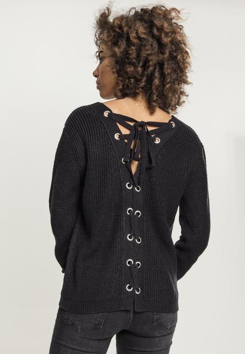 Actual product image Urban Classics Ladies Back Lace Up Sweater (XS)