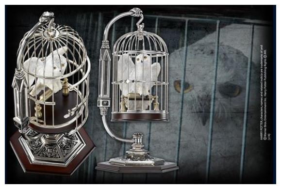 Actual product image Noble Collection Harry Potter miniature Hedwig in a cage