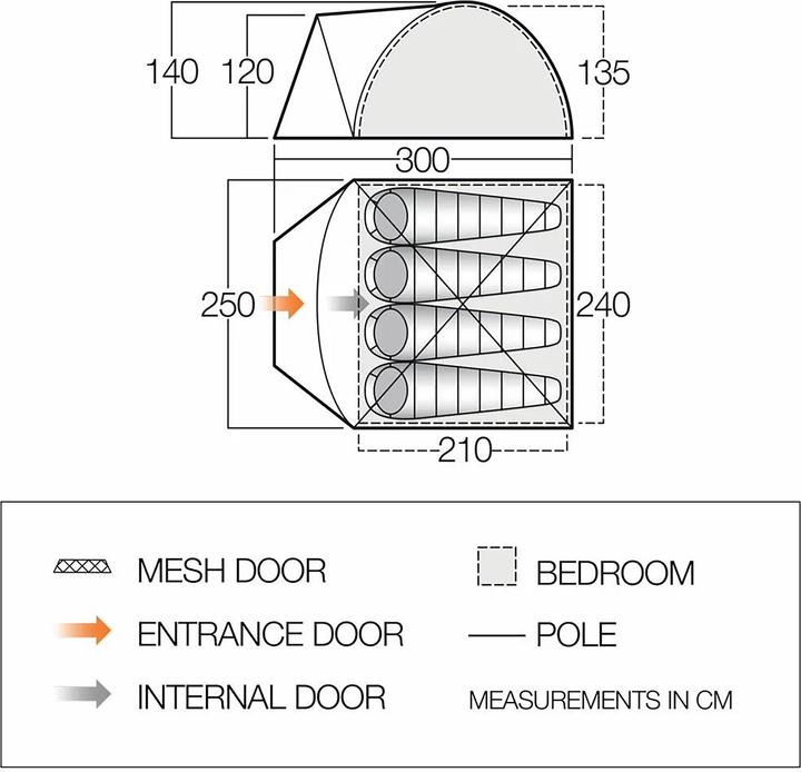 Immagine prodotto Vango Tay 400 (Tenda a cupola, 4.79 kg, 4 persone)