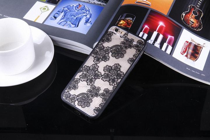 Produktbild König Design Apple iPhone 8 Plus Handy Hülle Mandala Case Schutzhülle Motiv Blüten Schwarz (Apple iPhone 8 Plus)