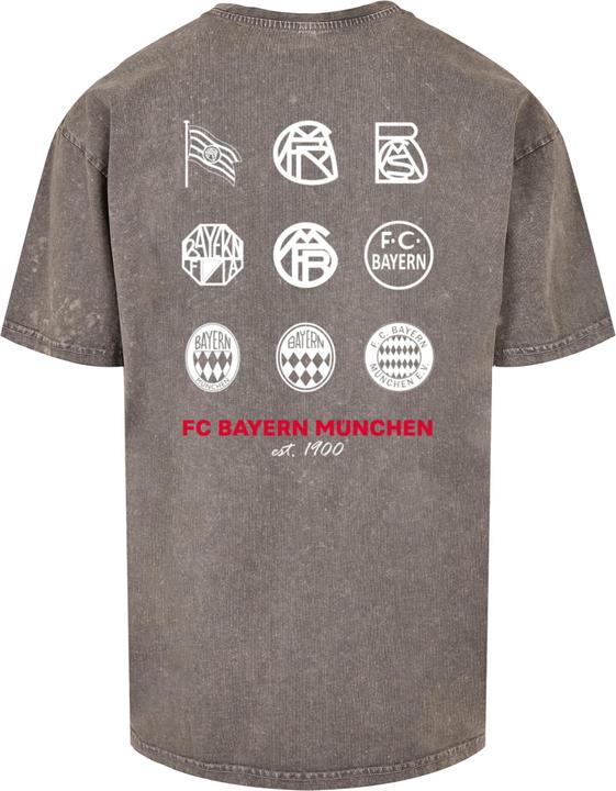 Produktbild FC Bayern München Logo History Acid Washed Heavy Oversize Tee - 115115 (XS)