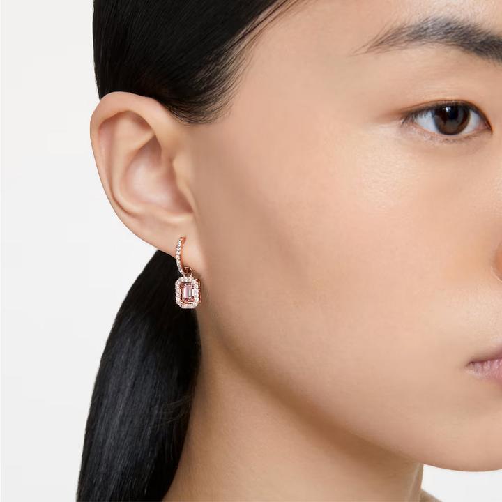 Image du produit Swarovski Millenia Drop Boucles d'oreilles taille octogone rose or rose (Métal Swarovski)
