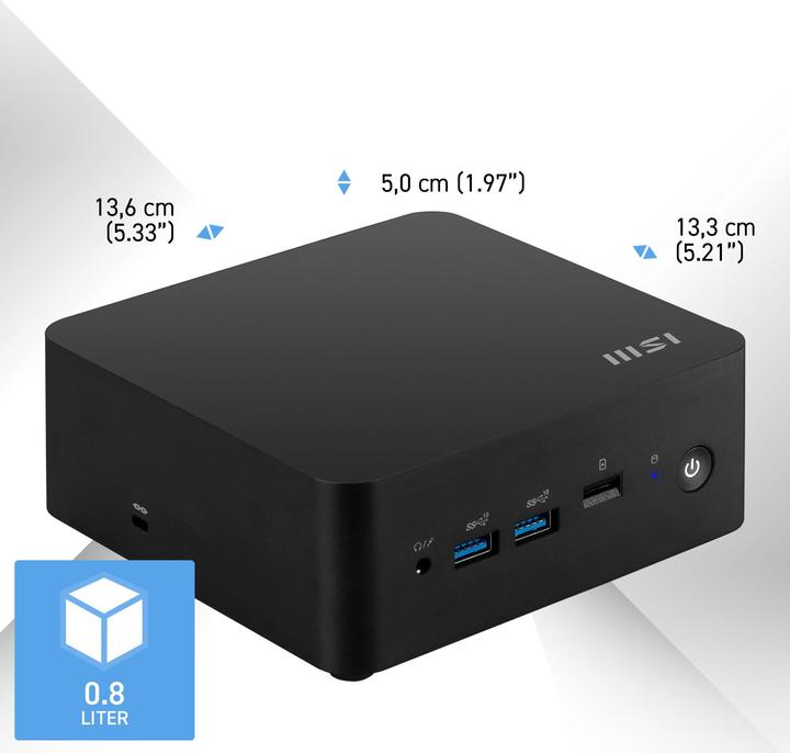 Image du produit MSI Cubi NUC 1MG (sans système d'exploitation) (Intel Core 5 120U, 8 Go, 512 Go, Intel UHD Graphics)