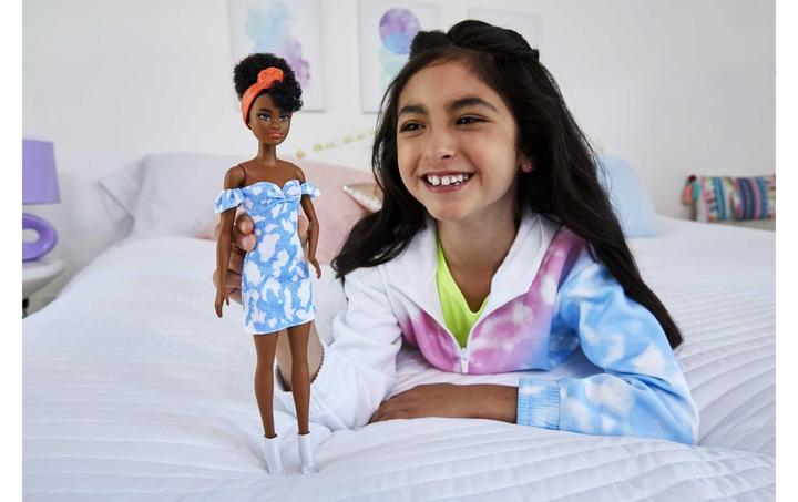 Produktbild Barbie Fashionistas im schulterfreien gebleichten Jeanskleid