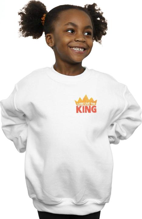 Actual product image Disney Girls The Lion King Movie Long Live Breast Print Sweatshirt (152, 158)