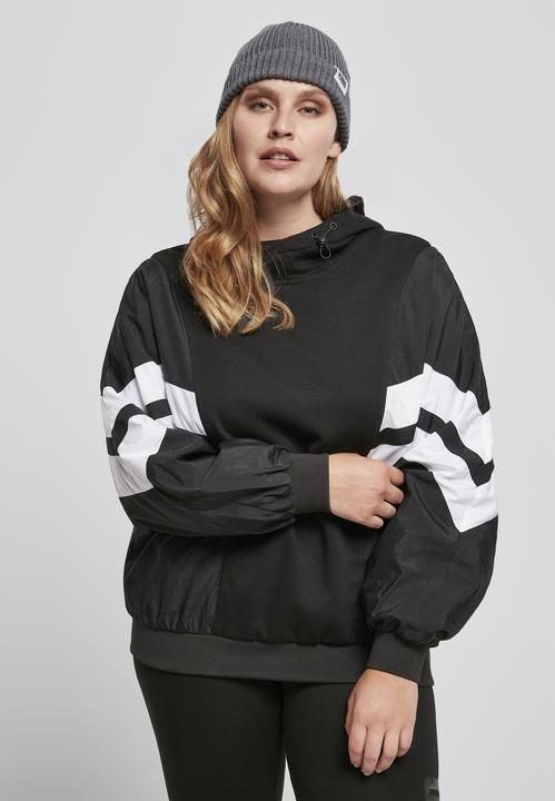 Produktbild Urban Classics Ladies Mix Crinkle Nylon Sweat Hoody (XS)