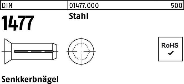 Produktbild Senkkerbnagel DIN 1477 6 x 15 Stahl DIN 1477