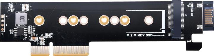 Productafbeelding Silverstone SST-ECM28 - 1x NVMe + 1x SATA M.2 SSD naar PCI-E x4 1U adapterkaart