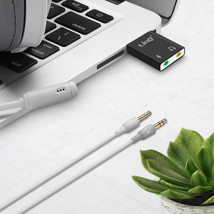 Actual product image LinQ External USB 3.5mm jack sound card (USB 2.0)