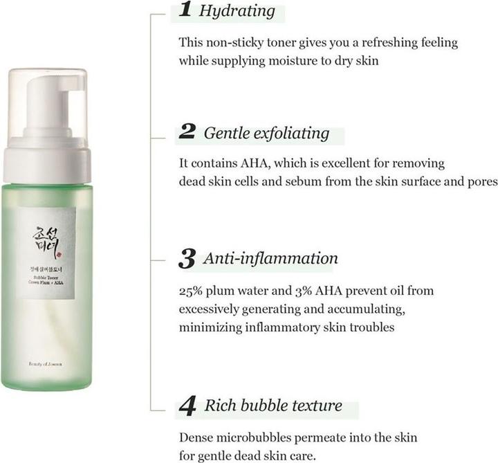 Immagine prodotto Beauty of Joseon Tonico rinfrescante alla prugna verde AHA + BHA (Acqua tonica, 150 ml)