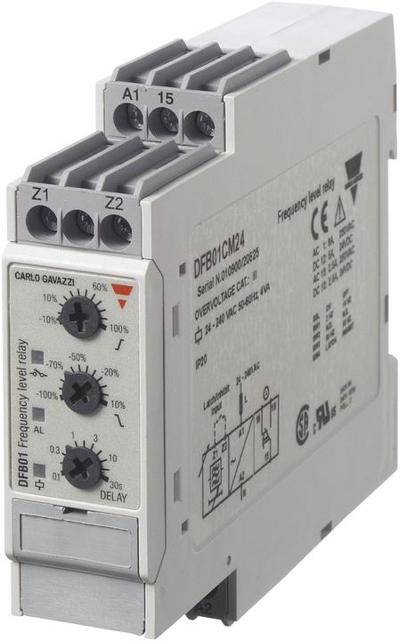 Image du produit Carlo Gavazzi Relais de contrôle de fréquence 24-240VAC DFB01CM24