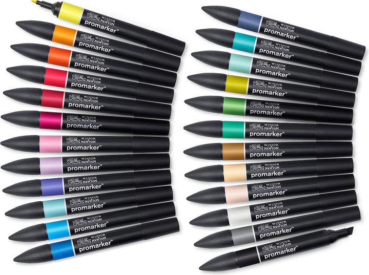 Image du produit Winsor & Newton Promarker set - Art & illustration (24 pcs) (832381) (Multicolore, 24 x)