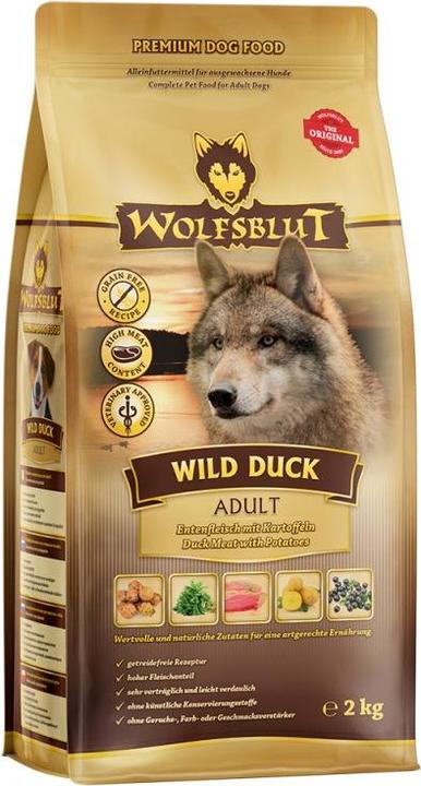 Immagine prodotto Wolfsblut Cibo secco per cani Anatra selvatica con patate (Adulto, 1 pz., 2000 g)