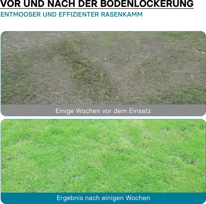 Image du produit Wiltec Scarificateur 100cm pour tondeuse autoportée Aérateur de pelouse Entretien de la pelouse Tracteur