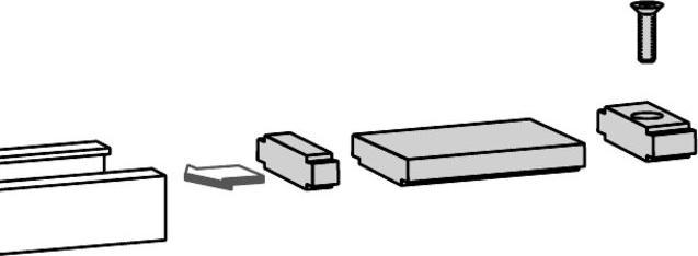 Actual product image Dormakaba Opening limitation for slide rail G-N / G-N XEA (Indoor)